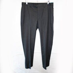 NEW Perry Ellis No Iron Dress Pants Mens 36 Gray Flat Front Travel Luxe QQ09